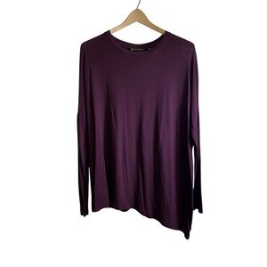 Athleta Purple Asymmetrical Long Sleeve Blouse